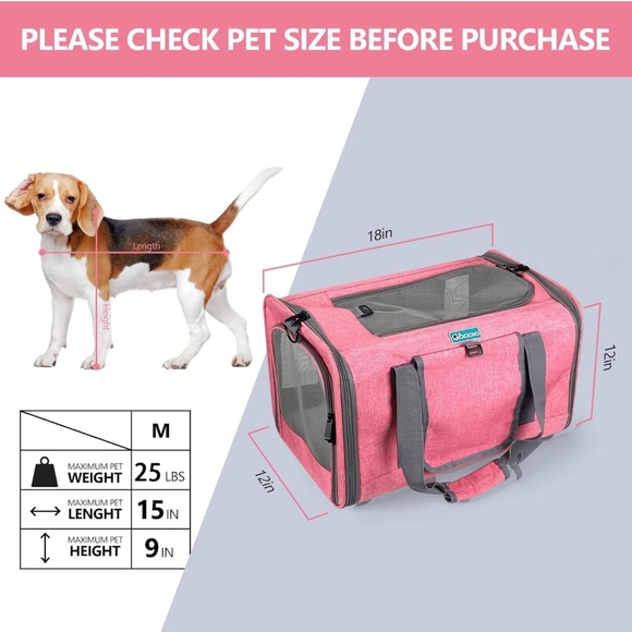 Pink pet carrier - Picture 1 of 3